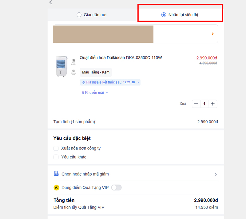 mua hàng online điện máy xanh 7