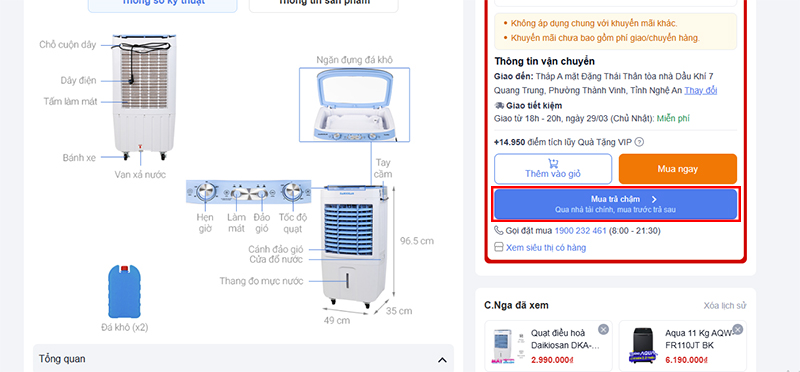 mua hàng online điện máy xanh 8